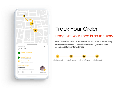 Order Tracking UI adobe xd app design branding creative design design food delivery app minimal order management order tracking track order uiux ux