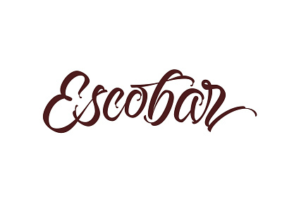 Escobar calligraphy curves lettering logo logotype parallel pen type typeface typography