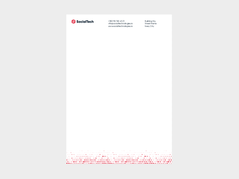 SocialTech A4 Corporate Letterhead a4 animation branding corporate design gif grid identity letterhead loading pattern