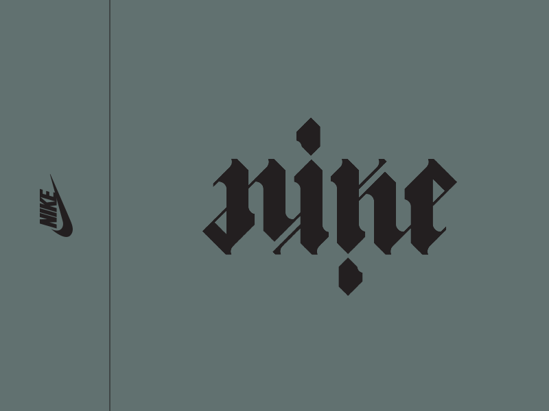 Nike Ambigram ambigram animation brand branding calligraphy concept lettering motion nike type typography
