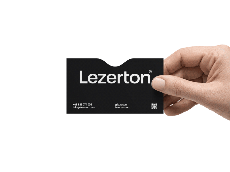 Lezerton® Business Card animation branding business card corporate design gif grid identity loading typography