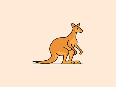 Kangaroo Illustration animal branding design graphic design ill illustration kangaroo kangaroos logo vector