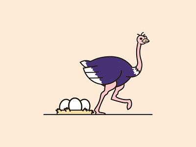 ostrich illustration animal design graphic design ill illustration vector
