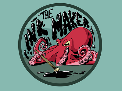 THE INK MAKER animals art artist design dococ graphic design illustration ink inkmaker ocean octapus sea threehearts typography vector
