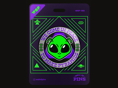 Alien friend alien branding design graphic design green ill illustration illustrations logo pyramids space spaceship typography ui ux vector