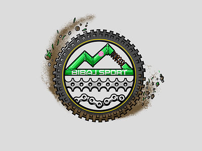 BIBAJ SPORT - Icon illustration bike biking branding cycle design extremesports graphic design icon iconillustration ill illustration logo mold mountain typography ui ux vector wheel