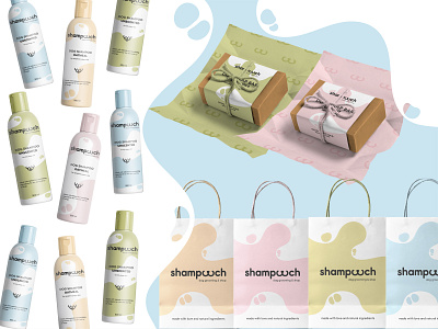 Shampooch - Shop & grooming for dogs - Products brand design branding design graphic de packaging packaging design