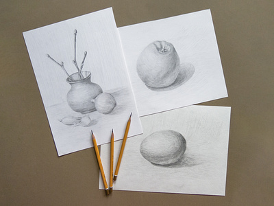 Outline egg food freehand drawing hatch illustration onion pencil quick sketch shading training sketch subjects vegetables