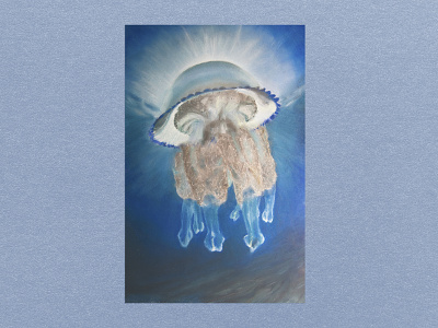 Jellyfish drawing with pastels freehand drawing illustration illustration art jellyfish nature pastel picture