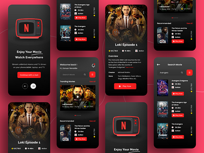 Netflix Clone app design ui ui design