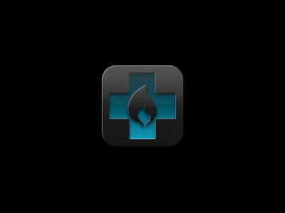 Medical iPad/iPhone App Icon - V1 app cross flame icon ipad iphone medical ui