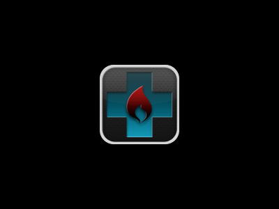 Medical iPad/iPhone App Icon - V2 app cross flame icon ipad iphone medical ui