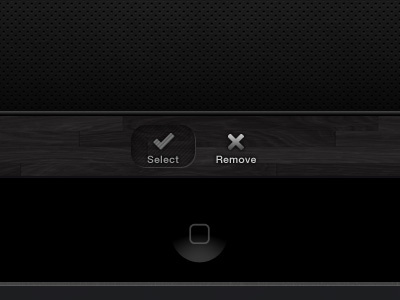 Medical iPad/iPhone App - iPad UI V.2 app black buttons grey icons ipad medical menu remove select ui wood