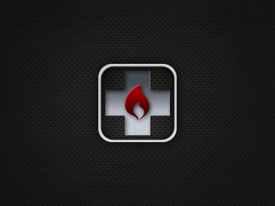 Medical iPad/iPhone App Icon - V3 app cross flame icon ipad iphone medical ui