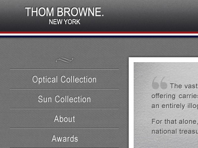 Thom Browne Eyewear - Home Page/Main Menu