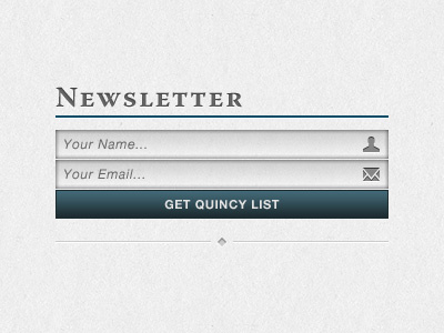 Quincy List - Newsletter Sign Up Revision