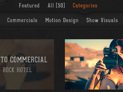 STK - Category Slidedown Menu & Thumb Rollovers categories links menu thumbnails