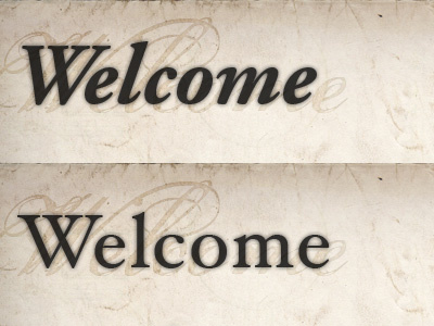 Top or Bottom? paper parchment script serif title welcome