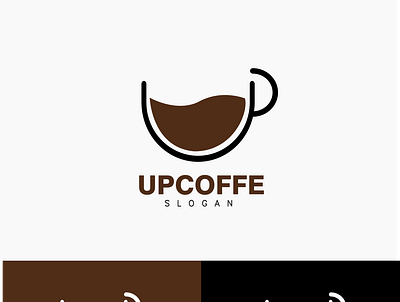 UP COFFE LOGO branding coffe coffee shop flat logo design logos minimal ux vector