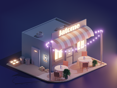 Cozy Bar in Blender