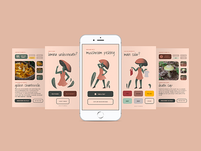 Mushrooming design mobile app mobile app design mobile ui ui ux