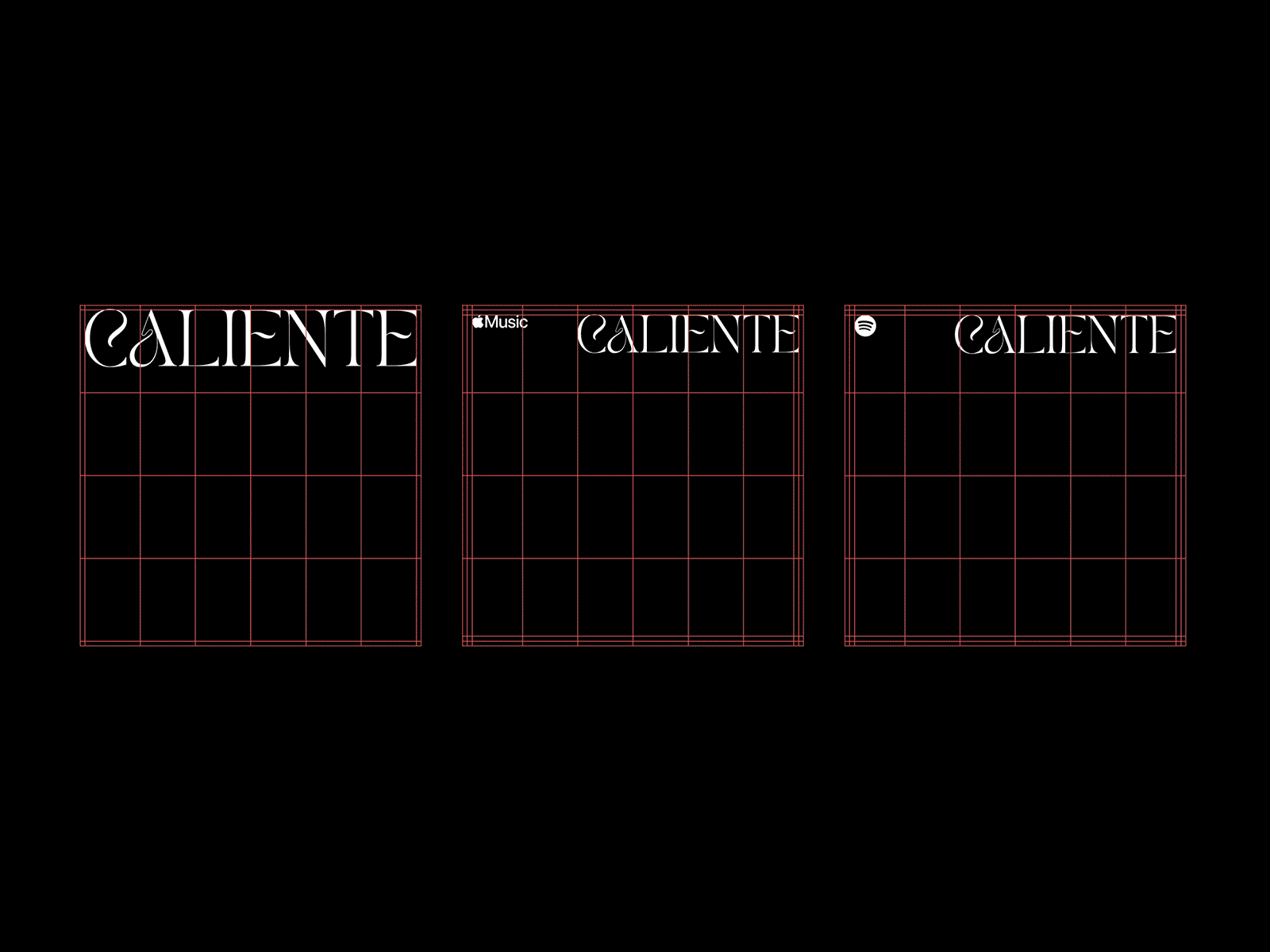 Caliente - A Reggaeton playlist design logo typography