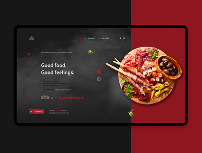 Restaurant Delizia design italian restaurant website