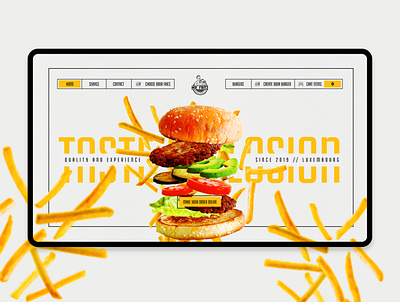 Mr. Fritz explosion fries hamburger homepage layout webdesign