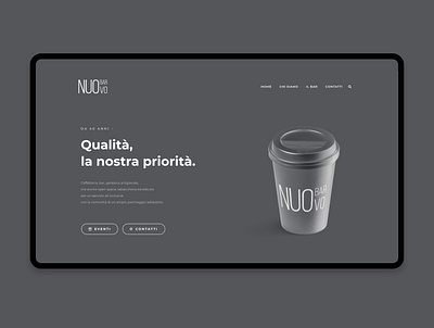 Bar Nuovo bar branding coffee gray minimal webdesign website