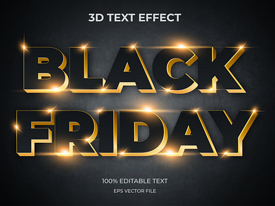 BLACK FRIDAY 3D EDITABLE VECTOR TEXT EFFECT