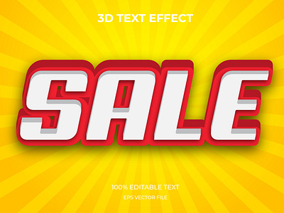 SALE 3D EDITABLE VECTOR TEXT EFFECT