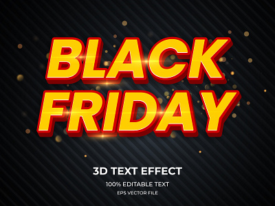 BLACK FRIDAY 3D VECTOR TEXT EFFECT