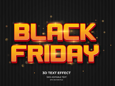 BLACK FRIDAY 3D VECTOR TEXT EFFECT