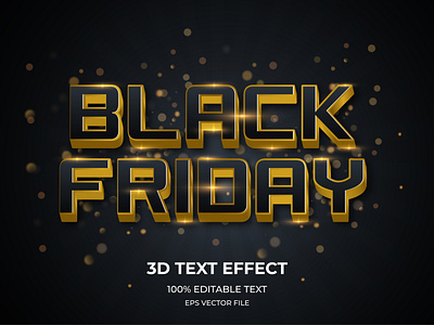 BLACK FRIDAY 3D VECTOR TEXT EFFECT