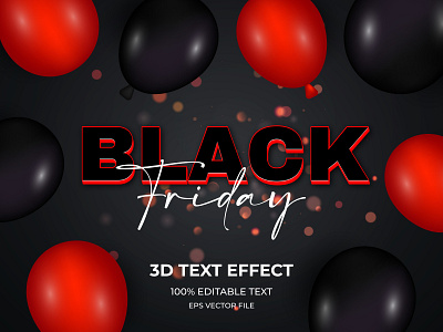 BLACK FRIDAY 3D VECTOR TEXT EFFECT 3d psd text effect 3d text 3d text effect 3d vector text effect design graphic design psd text effect