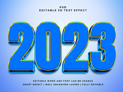 2023 3D Editable PSD Text Effect 3d psd text effect 3d text 3d text effect 3d vector text effect design graphic design illustration logo psd text effect