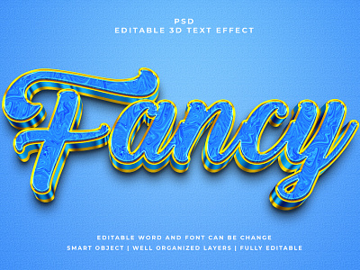 Fancy 3D Editable PSD Text Effect