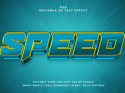Speed 3D Editable PSD Text Effect 3d psd text effect 3d text 3d text effect 3d vector text effect design graphic design illustration logo psd text effect