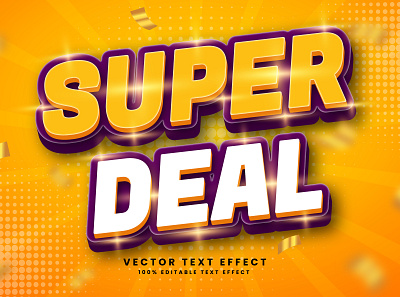 Super Deal 3D Editable Eps Text Effect 3d psd text effect 3d text 3d text effect 3d vector text effect design graphic design illustration logo psd text effect
