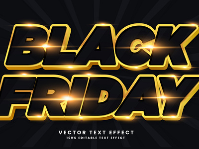 Black Friday 3D Editable Eps Text Effect