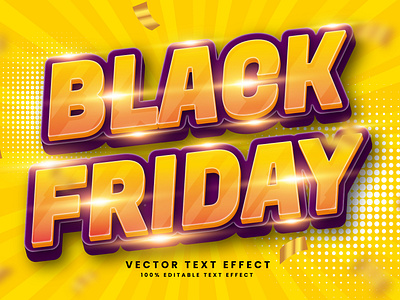 Black Friday 3D Editable Eps Text Effect
