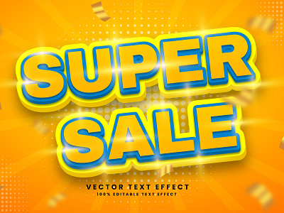 Super Sale 3D Editable Eps Text Effect 3d psd text effect 3d text 3d text effect 3d vector text effect design graphic design illustration logo psd text effect