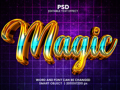 Magic 3D Editable PSD Text Effect 3d psd text effect 3d text 3d text effect 3d vector text effect design graphic design illustration logo psd text effect