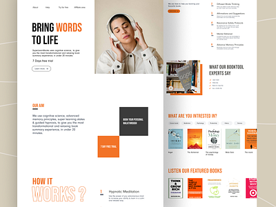 Audiobook Website audiobook books design learn ui website