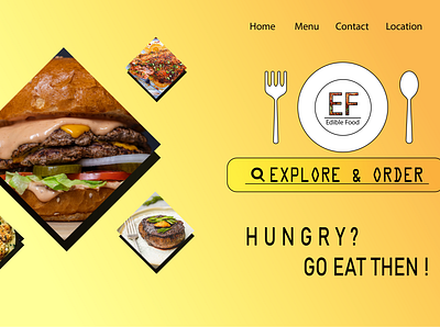 Web Page "Edible Food" food illustration ui vector web webpage