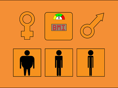 BMI Icons Set addobe illustrator bmi design healthy icons illustration logo ui
