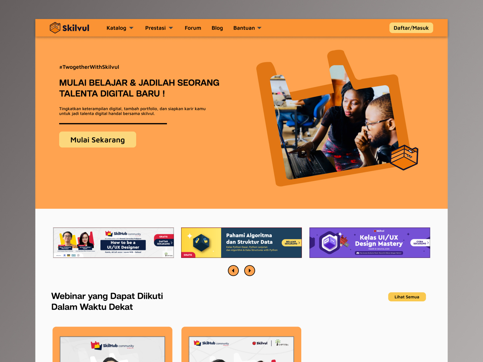 Redesign home page of skilvul website by muhammad wahyu fadli on dribbble