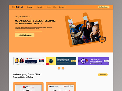 Redesign Home Page of Skilvul Website design designer home page landing page redesign ui ui design uiux uiux design ux website