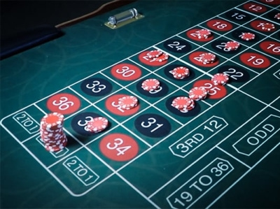 Roulette game in casino