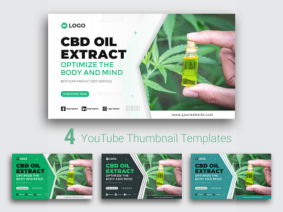 Hemp Product YouTube Thumbnail Templates